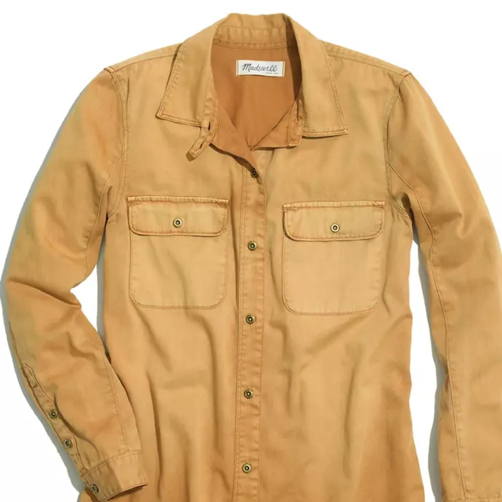 Madewell Tomboy Workshirt in Mustard Yellow / Size Medium